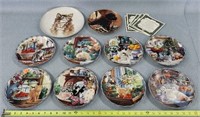 8- Warm Country Moments Cat Coll. Plates