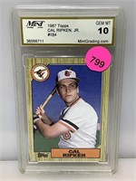 Topps Cal Ripkin 1987 graded 10 mint collector