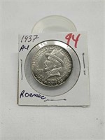 1937 Roanoke commemorative half-dollar AU