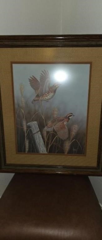 Signed pheasant art  Louque 1976