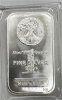 1 Oz. Walking Liberty Silver Ingot .999 Silver