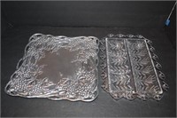Diveded Glass & Arthur Court Aluminum Platters