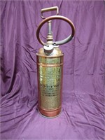 Antique Copper Rescue fire extinguisher. Pump.
