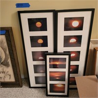 B419 Three frames Pictures of Sun Sets
