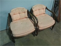 2 LOW BACK ARM CHAIRS 27"