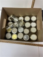 Box of small canning jars