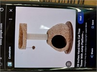 $76  Infans 28in Cat Tree Natural Bowl w/Perch