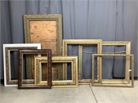 7 Assorted Vintage Wooden Frames