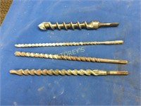 4 Hilti Concrete SDS Drill Bits; 3/8, 1/2, 3/8 x 1