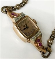 Vintage 14K Rose Gold Bulova Ladies' Watch.