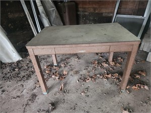 Metal table with drawer 45x30x29.5" high