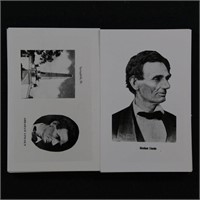 Abraham Lincoln Photo Postcards, Mint black and Wh