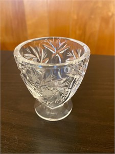 Vintage Cut Glass Small Stand Vase