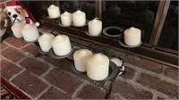 METAL 12 PC CANDLESTICK HOLDER/ FIREPLACE INSERT