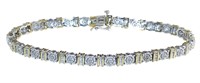 Brilliant 1/4 ct Natural Diamond Two Tone Bracelet