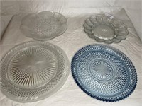 Collection of 5 glass plates