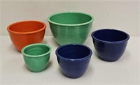 Set (4) c1950's Fiestaware Nesting Mixing Bowls