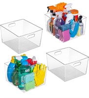 Cqhxvw Clear Storage Bins 4 Pack (Clear, 4 Pack)