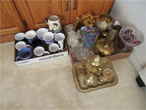 Various Brass Ornaments * Collector Mugs