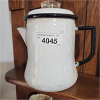 Vintage Enamel Coffee Pot