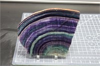 Rainbow Fluorite Slab, Polished