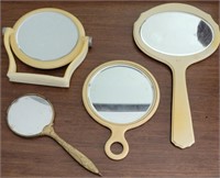 E - LOT OF 4 HAND MIRRORS (B10)