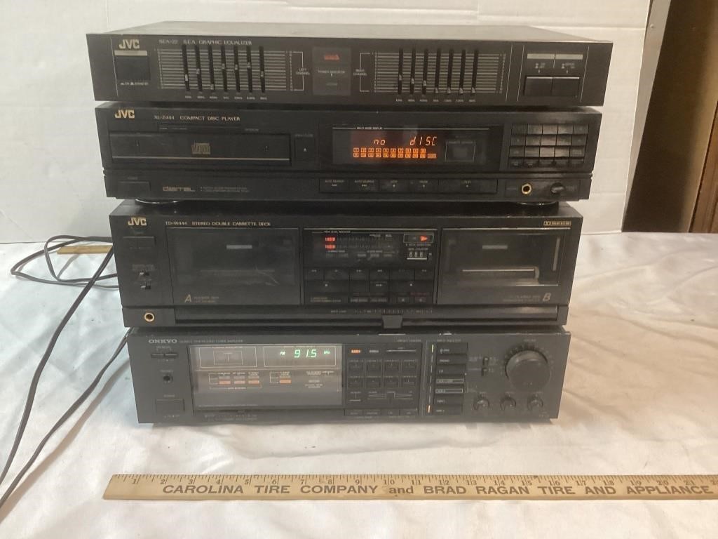 STEREO STACK  ONKYO/ JVC     ALL POWER UP