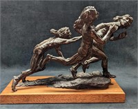 LE Maher Morcos Brave Run Bronze Sculpture