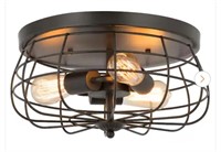 Merra 15 in. Industrial 3-Light Oil Rubbed Bronze