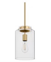 Hampton Bay Mullins 6.75 in. 1-Light Honey Gold