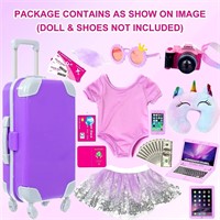 American 18 Inch Doll Travel Suitcase Play Set