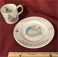 PETER RABBIT WEDGWOOD PLATE AND  SAUCER
