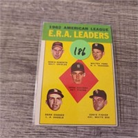 1963 Topps AL ERA Leaders