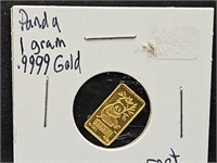 Panda 1 gram Gold Bar