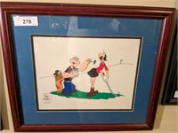 KING FEATURES ART CEL FRAMED