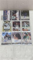9 Baseball High End Autographed cards