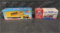 2 - Die Cast Trucks - Ryder Toy Moving Truck and