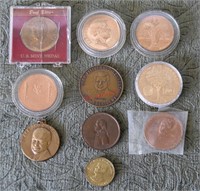 Lot of 10 Presidential Commemorative Medals
