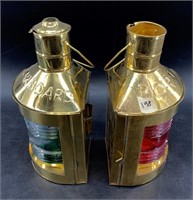 Matched pair of port and starboard running lantern