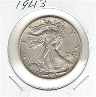 1943 Silver U.S. Walking Liberty Half Dollar
