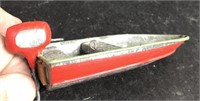 Early galvanize toy boat