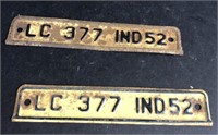 1952 motorcycle license plate