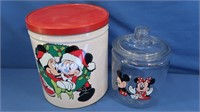 Disney Mickey & Minnie Mouse Tin & Glass Cookie