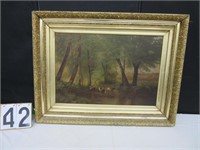 Bucolic Oil on Canvas Painting