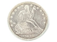 1840 Seated Half Dollar Small Letters