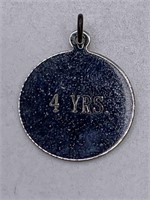 STERLING SILVER 4 YEAR CHARM/PENDANT