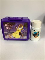 Aladdin Beauty and the Beast Lunch Box w/ Thermos