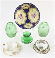 Victorian Bowl, Jersey Glass, Coalport Tea Cup