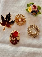 Vintage Estate Brooches beautiful 60's pieces