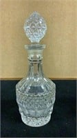 Vintage Crystal Diamond Cut Decanter with